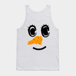 Happy Snowman Face Tank Top